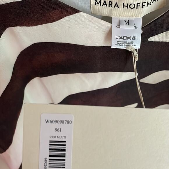 Mara Hoffman Zebra Tank Top Cream Brown Multi - Picture 12 of 16